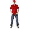 Рубашка ПОЛО короткие рукава красная, плотность 205 гр.кв.м.