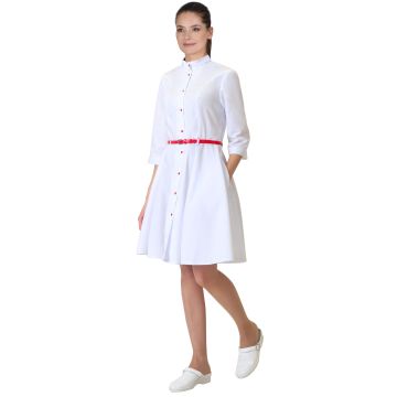 Халат платье женский Сириус-Веста с ремешком, цвет белый