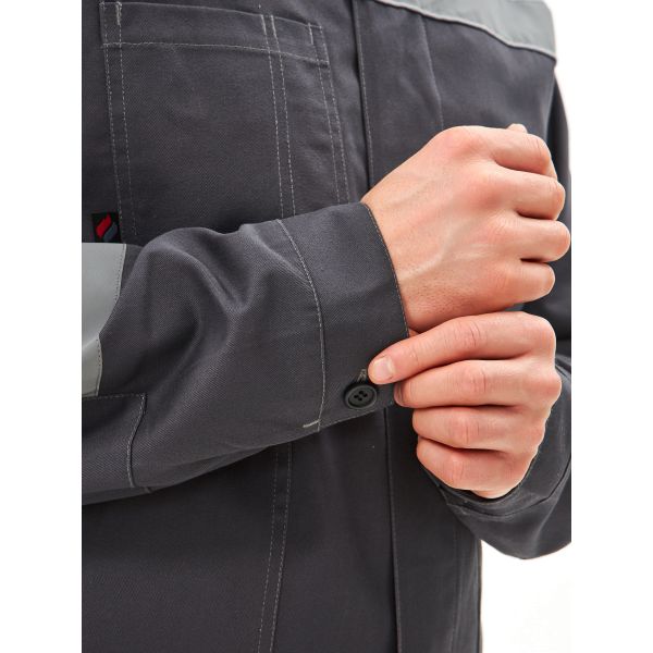 Костюм Липецк-2 СОП CH, ткань Смесовая, 280 г/м2, полукомбинезон, цвет тёмно-серый, светло-серый