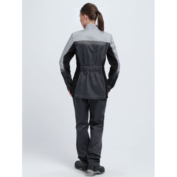Костюм женский Формула-1 IMP, ткань Смесовая, 240 г/м2, брюки, цвет тёмно-серый, светло-серый, чёрный