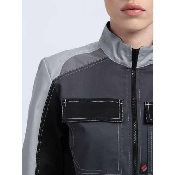 Костюм женский Формула-1 IMP, ткань Смесовая, 240 г/м2, брюки, цвет тёмно-серый, светло-серый, чёрный