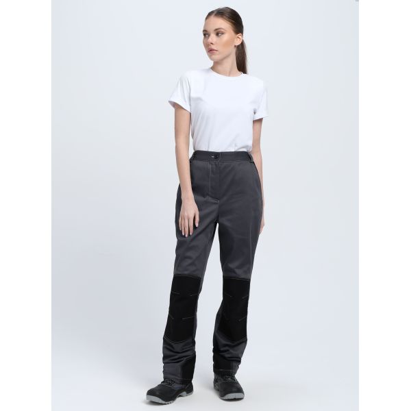 Костюм женский Формула-1 IMP, ткань Смесовая, 240 г/м2, брюки, цвет тёмно-серый, светло-серый, чёрный