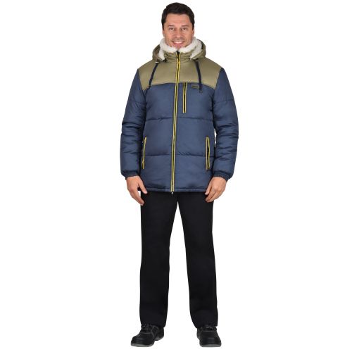 Куртка зимняя мужская "Сириус-Драйв" с капюшоном, искусственный мех