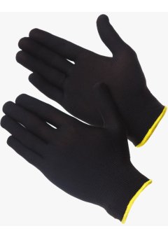 Перчатки из полиэстера/нейлона чёрного цвета без покрытия Touch Black Gward
