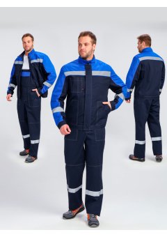Костюм Бриготек-2 СОП (тк.Смесовая,260) п/к, т.синий/васильковый