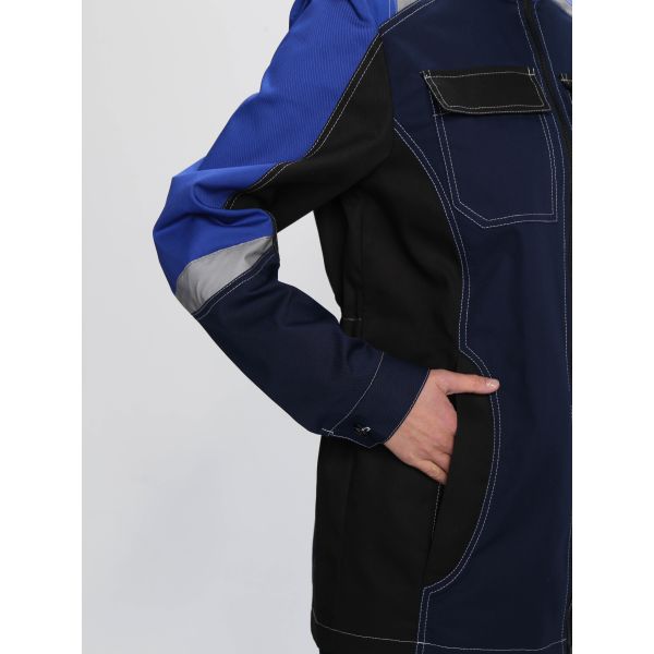 Костюм женский Формула-1 IMP, ткань Смесовая, 240 г/м2, брюки, цвет тёмно-синий, васильковый, чёрный