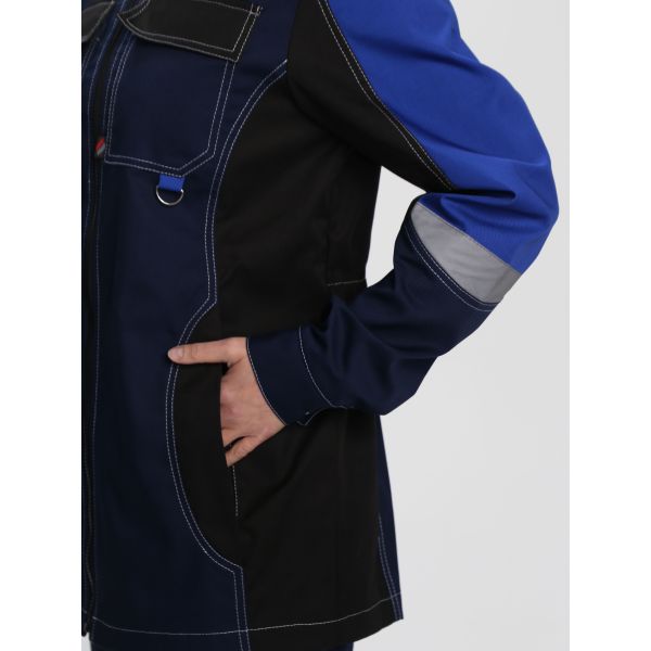 Костюм женский Формула-1 IMP, ткань Смесовая, 240 г/м2, брюки, цвет тёмно-синий, васильковый, чёрный