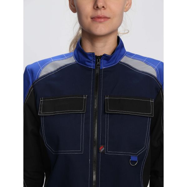 Костюм женский Формула-1 IMP, ткань Смесовая, 240 г/м2, брюки, цвет тёмно-синий, васильковый, чёрный