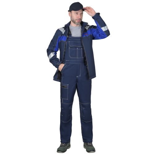 Костюм рабочий мужской "Сириус-Сидней", куртка с капюшоном, полукомбинезон