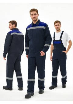 Костюм Липецк-2 СОП CH (тк.Смесовая,280) п/к, т.синий/васильковый