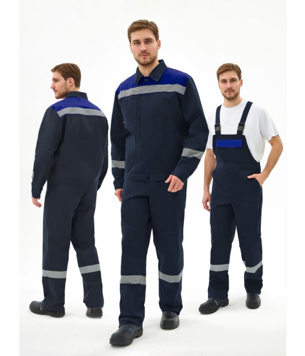 Костюм Липецк-2 СОП CH (тк.Смесовая,280) п/к, т.синий/васильковый