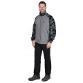 Куртка флисовая т.серая с КМФ Мультикам серый, 340 г/м2