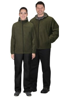 Куртка флисовая СИРИУС-ТЕХНО (флис дублированный) хаки, 400 г/м2