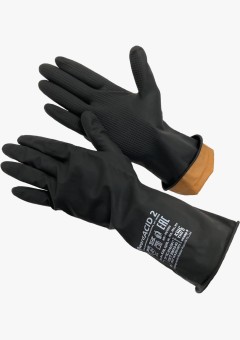 Перчатки кислотощелочестойкие резиновые технические КЩС тип II Acid 2 Gward