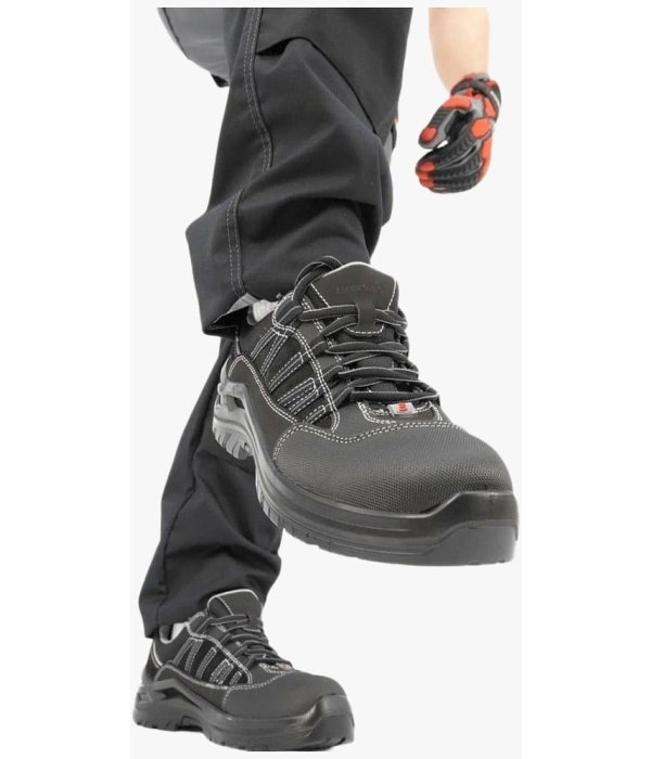 Полуботинки летние мужские Brodeks Cyclone BRS102 S1P, чёрный