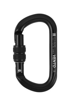 Карабин VENTO™ Овал с муфтой keylock, vpro 0042 black/vnt1042