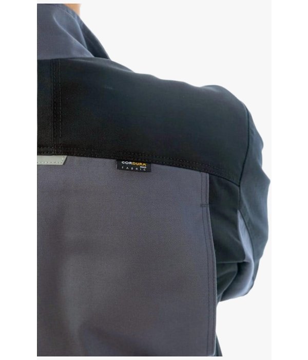 Куртка летняя мужская Brodeks KS202-C, 100% ХБ, графит серый, чёрный