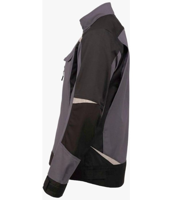 Куртка летняя мужская Brodeks KS202-C, 100% ХБ, графит серый, чёрный