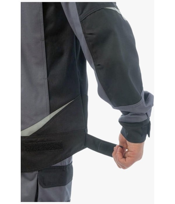 Куртка летняя мужская Brodeks KS202-C, 100% ХБ, графит серый, чёрный