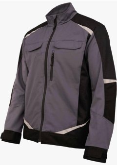 Куртка летняя мужская Brodeks KS202-C, 100% ХБ, графит серый, чёрный