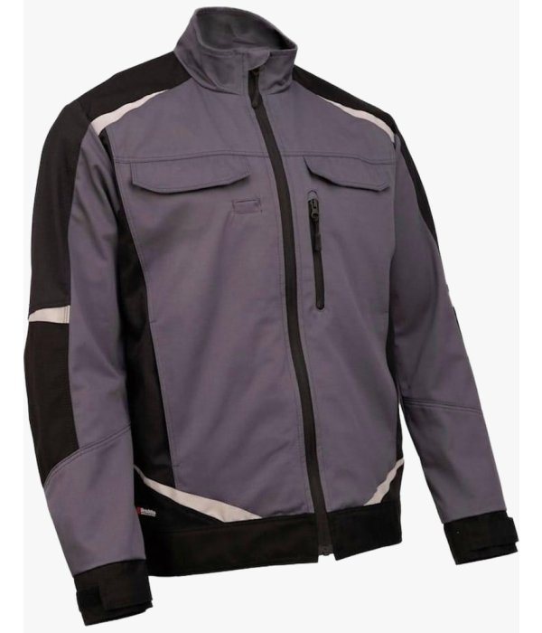 Куртка летняя мужская Brodeks KS202-C, 100% ХБ, графит серый, чёрный