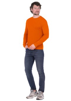 Футболка длинные рукава оранжевая 160г/м2 (х60)