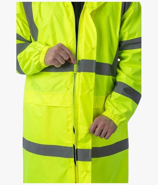 Плащ-дождевик летний сигнальный Brodeks KS252, жёлтый