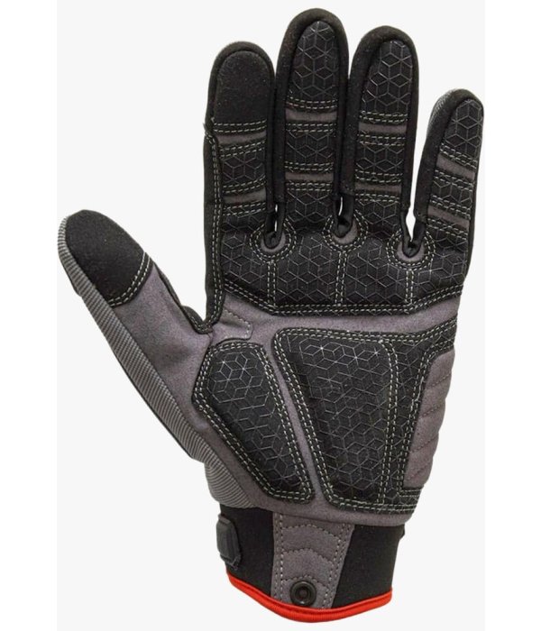 Перчатки Brodeks G-63i, серый, чёрный, красный