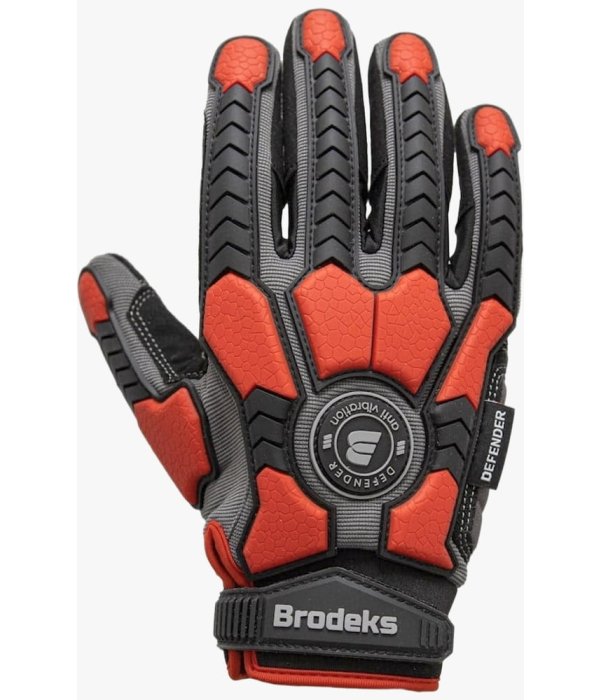 Перчатки Brodeks G-63i, серый, чёрный, красный