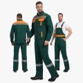 Костюм мужской Итрорис-2 СОП (тк.Саржа,250) полукомбинезон, тёмно-зелёный, оранжевый
