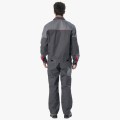 Костюм Союз-Профессионал-2 (тк. Балтекс, 240 гр/м2) полукомбинезон, тёмно-серый, светло-серый, красный