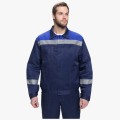 Костюм летний мужской Лигор-2 СОП CH (тк.Смесовая,210) полукомбинезон, тёмно-синий, васильковый
