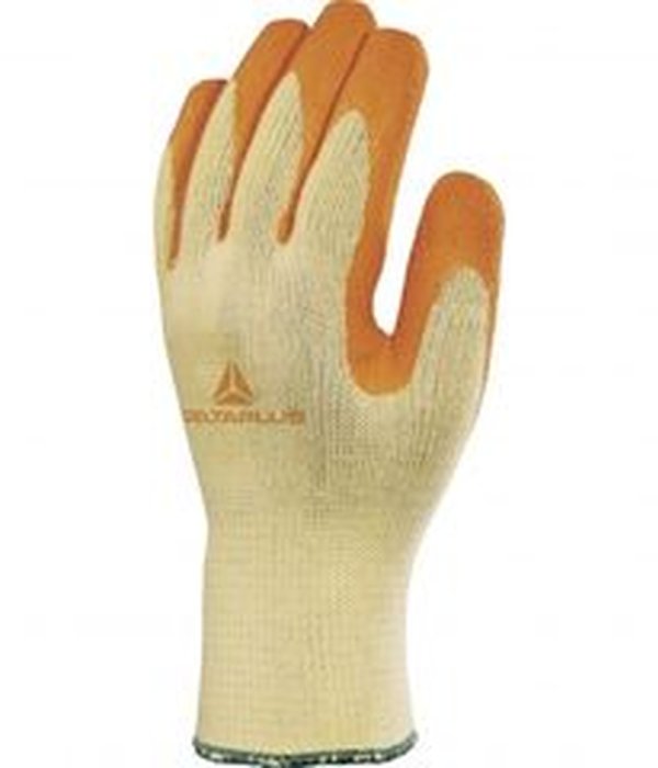 Перчатки DeltaPlus™ VE730OR (хлопок/полиэстер+рельефный латекс)