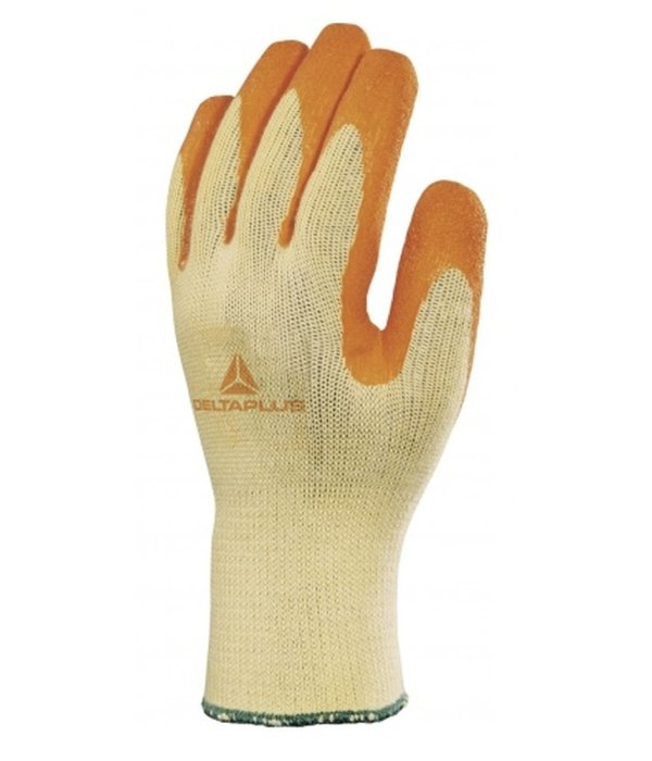 Перчатки DeltaPlus™ VE730OR (хлопок/полиэстер+рельефный латекс)