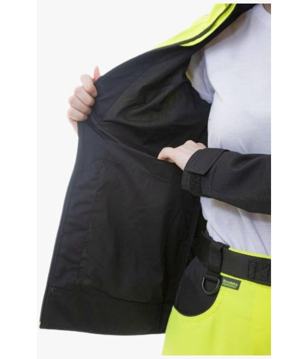 Куртка сигнальная летняя женская Brodeks KS229, жёлтый, чёрный