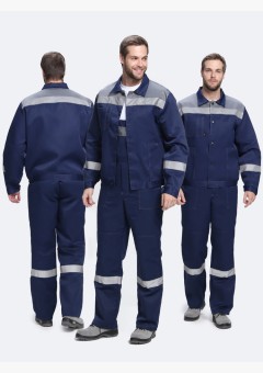 Костюм Лигор-2 СОП (тк.Смесовая,210) п/к, т.синий/серый