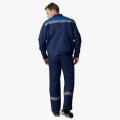 Костюм мужской Квайл-2 СОП (тк.Смесовая,210) полукомбинезон, тёмно-синий, васильковый