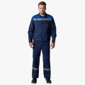 Костюм мужской Квайл-2 СОП (тк.Смесовая,210) полукомбинезон, тёмно-синий, васильковый