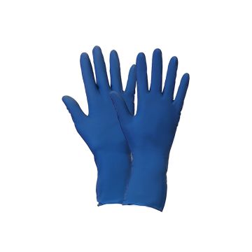 Перчатки одноразовые Safeprotect ХайРиск, (латексные напудренные, текстурированные, 13 гр, синие