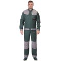 Костюм СИРИУС-ВЕСТ-ВОРК куртка, брюки зеленый со ср.серым, 280 г/м2, 65%ПЭ, 35%ХБ