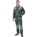 Костюм СИРИУС-ВЕСТ-ВОРК куртка, брюки зеленый со ср.серым, 280 г/м2, 65%ПЭ, 35%ХБ