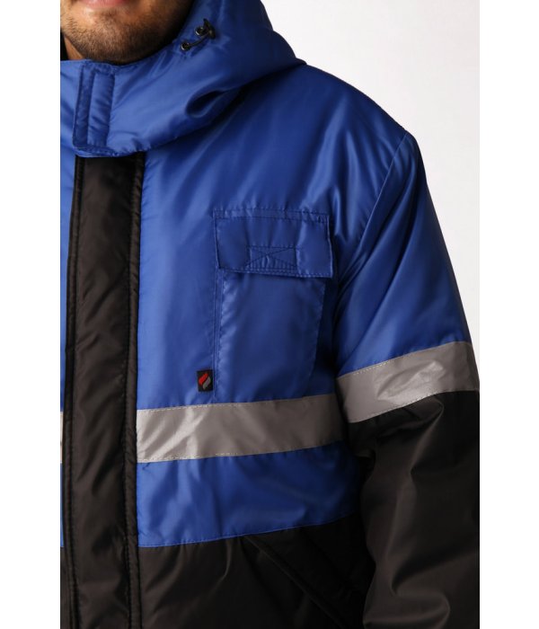 Костюм зимний Мегрес-2 СОП (тк.OxLine,90) п/к, васильковый/черный