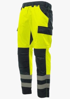 Брюки сигнальные летние мужские Brodeks KS313, жёлтый, чёрный