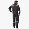 Костюм летний мужской Титан-2 СОП (тк. Смесовая, 210 гр/м2) полукомбинезон, тёмно-серый, светло-серый