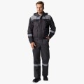 Костюм летний мужской Титан-2 СОП (тк. Смесовая, 210 гр/м2) полукомбинезон, тёмно-серый, светло-серый