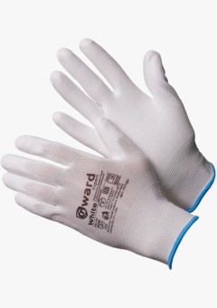 Перчатки нейлоновые Gward с полиуретановым покрытием, белый, PU1001