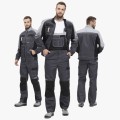 Костюм мужской Вектрон-2 (тк.Смесовая,240) полукомбинезон, тёмно-серый, светло-серый, чёрный
