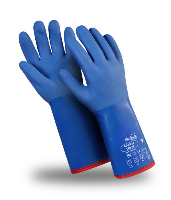 Перчатки Manipula Specialist® Айсберг (хлопок/акриловый мех+ПВХ), ТРВ-19/WG-788