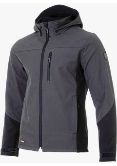 Куртка летняя мужская Софтшелл Brodeks KS237, серый, чёрный