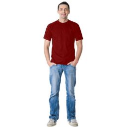 Футболка мужская бордовая Сириус-Стандарт, плотность 160 г/м2